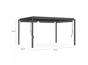 Pergola bioclimatique 4x3m avec stores