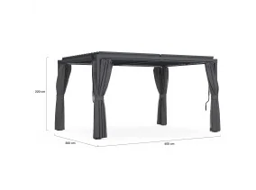 Pergola bioclimatique 4x3 + moustiquaire
