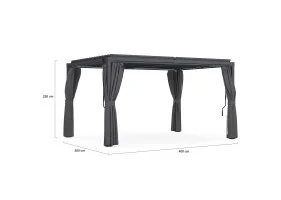 Pergola bioclimatique 4x3 + moustiquaire