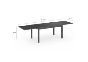 Table extensible verre trempé 135/270cm