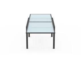 Table extensible verre trempé 135/270cm