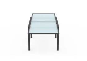 Table extensible verre trempé 135/270cm