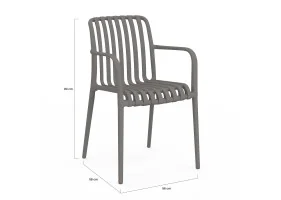Chaise Oviedo x4 grise