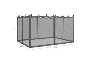 Kit moustiquaire pour pergola Marina 4x3