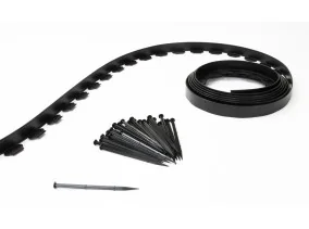 Bordurette plastique noire 10m avec piqu
