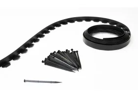 Bordurette plastique noire 10m avec piqu