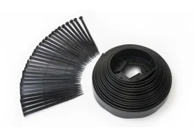 Bordurette plastique noire 10m avec piqu