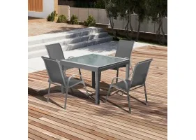 Table extensible verre trempé 90/180cm