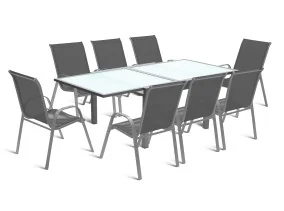 Table extensible verre trempé 90/180cm