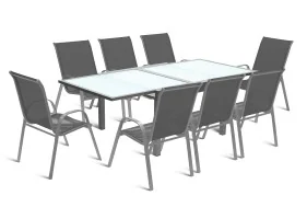 Table extensible verre trempé 90/180cm
