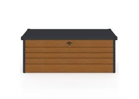 Coffre de rangement métal 600L effet boi