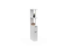 Meuble WC 2 portes blanc