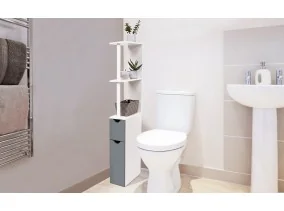 Meuble WC 2 portes blanc