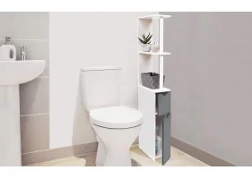 Meuble WC 2 portes blanc