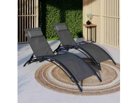 Transat Havana x2 gris anthracite