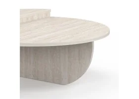 Tables basses rondes asymetriques traver