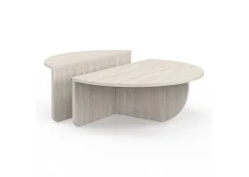 Tables basses rondes asymetriques traver