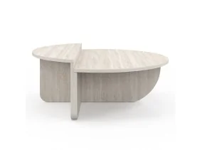 Tables basses rondes asymetriques traver