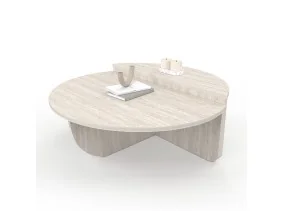 Tables basses rondes asymetriques traver