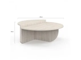 Tables basses rondes asymetriques traver