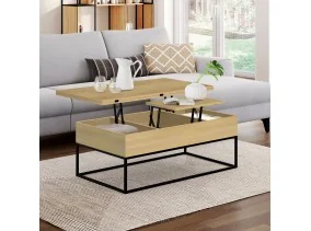 Table basse relevable plateau dépliant