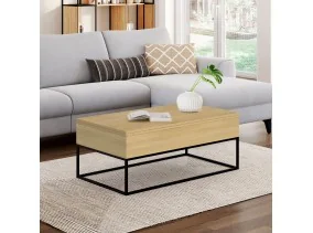 Table basse relevable plateau dépliant
