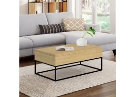 Table basse relevable plateau dépliant