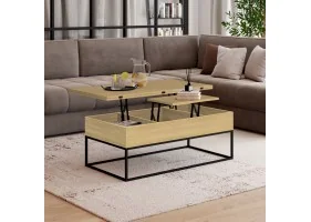 Table basse relevable plateau dépliant