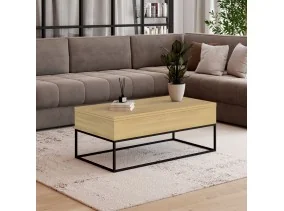Table basse relevable plateau dépliant