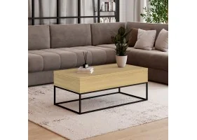Table basse relevable plateau dépliant