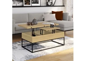 Table basse relevable plateau dépliant