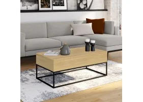 Table basse relevable plateau dépliant