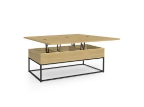 Table basse relevable plateau dépliant