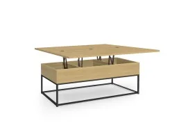 Table basse relevable plateau dépliant