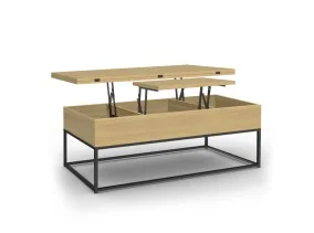 Table basse relevable plateau dépliant