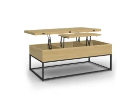 Table basse relevable plateau dépliant