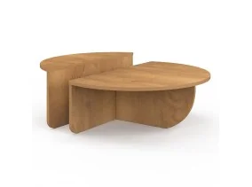 Tables basses rondes asymetriques