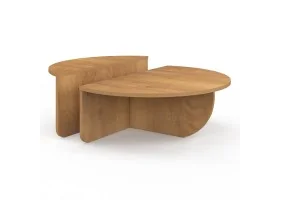 Tables basses rondes asymetriques