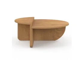 Tables basses rondes asymetriques