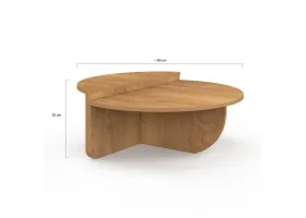 Tables basses rondes asymetriques