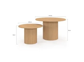 Table basse ronde gigogne Alvar x2