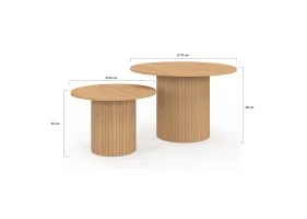 Table basse ronde gigogne Alvar x2
