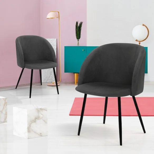 Chaise Nina x2 gris