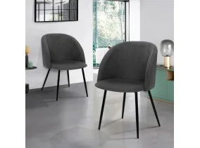 Chaise Nina x2 gris