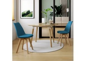 Chaise Nordia x2 Bleu