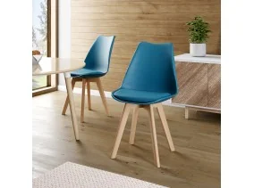 Chaise Nordia x2 Bleu
