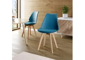 Chaise Nordia x2 Bleu
