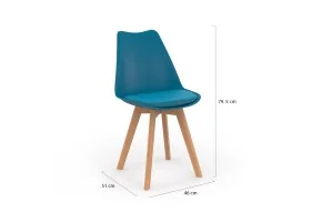 Chaise Nordia x2 Bleu