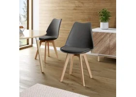 Chaise Nordia x2 gris