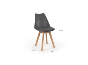 Chaise Nordia x2 gris